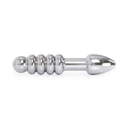 Kiotos - Zware Metalen Dildo Met Ribbels En Plug 19 x 3,5 cm - aan beide Kanten te gebruiken-Erotiekvoordeel.nl