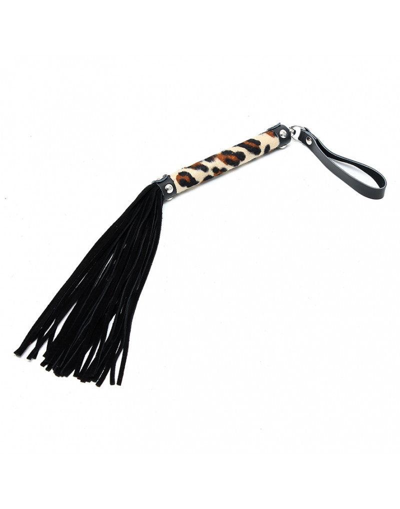Rimba - Kleine Zweep Met 38 strengen - Panter print-Laced-up.nl