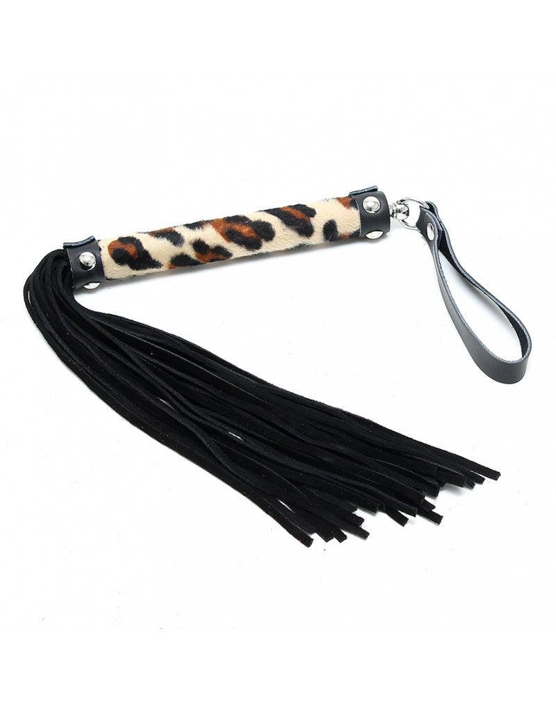 Rimba - Kleine Zweep Met 38 strengen - Panter print-Laced-up.nl