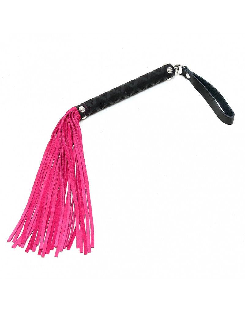 Rimba - Kleine Zweep Met 38 strengen - Roze-Laced-up.nl