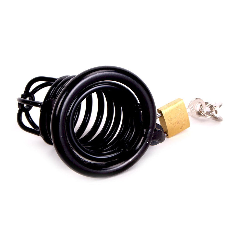 Kuisheidskooi Van Zwarte Metalen Ringen Met hangslot-Laced-up.nl