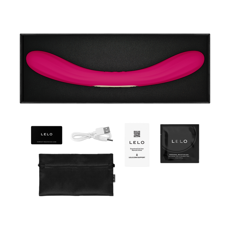 LELO - Boomerang - Dubbelzijdige Vibrator - Dubbele Motor - Cerise-Erotiekvoordeel.nl