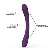 LELO - Boomerang - Dubbelzijdige Vibrator - Dubbele Motor - Paars-Erotiekvoordeel.nl