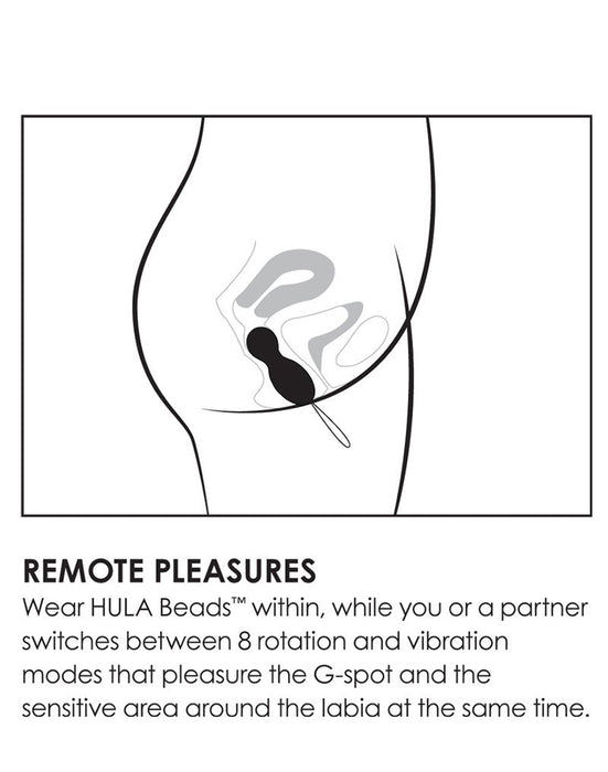 LELO - Hula Beads - Roterende en Vibrerende Vagina Balletjes - Zwart-Laced-up.nl