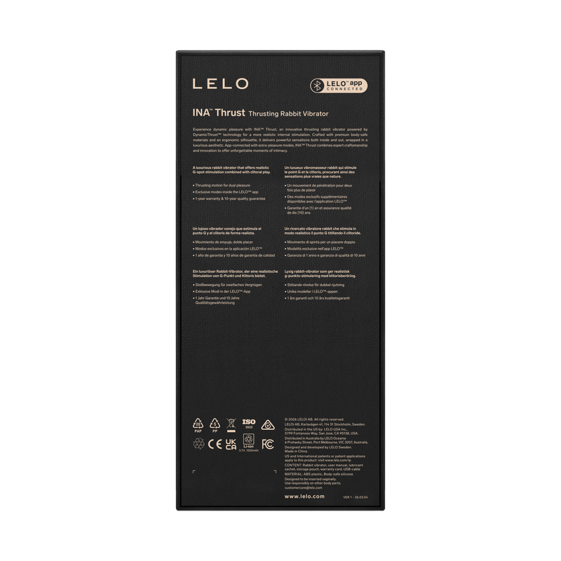 LELO - Ina Thrust - Rabbit Vibrator met Stootbeweging - Paars-Erotiekvoordeel.nl