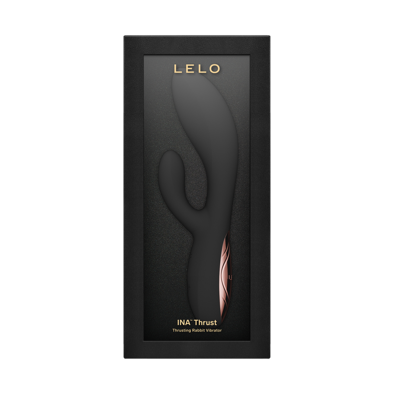 LELO - Ina Thrust - Rabbit Vibrator met Stootbeweging - Zwart-Erotiekvoordeel.nl