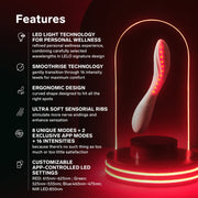 LELO - Mona Spectra - Wellness Massager met Rood Licht - Wit-Erotiekvoordeel.nl