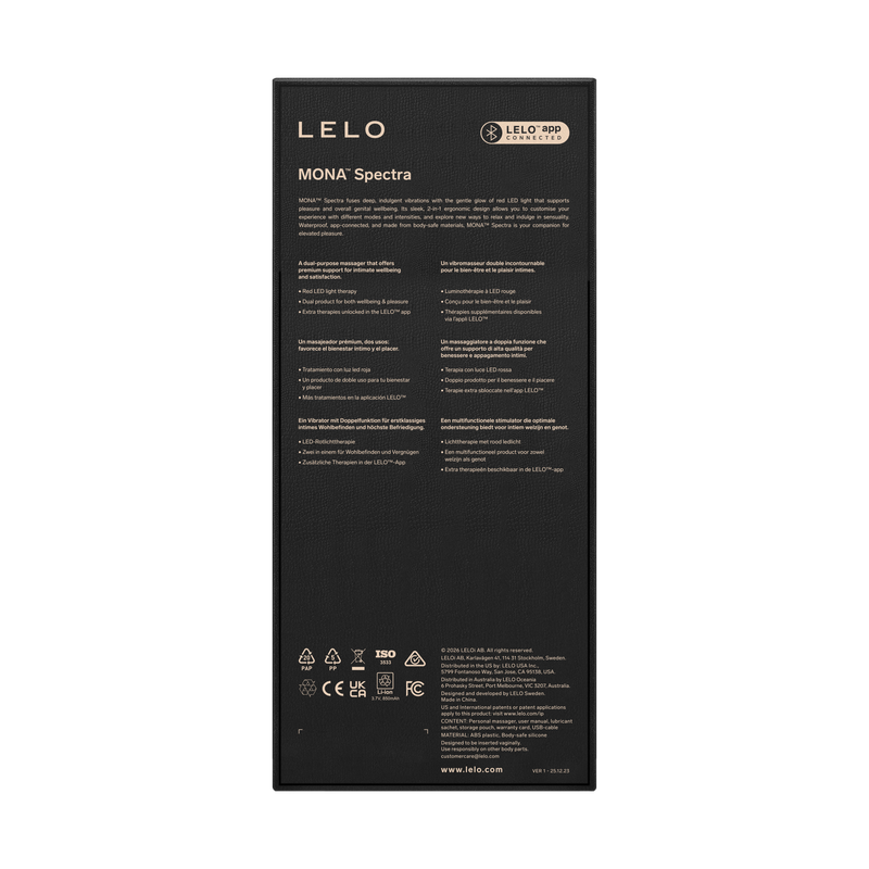 LELO - Mona Spectra - Wellness Massager met Rood Licht - Wit-Erotiekvoordeel.nl