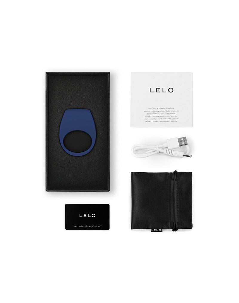 LELO - Tor 3 Vibrerende Cockring Voor Koppels met App Control - Blauw-Laced-up.nl