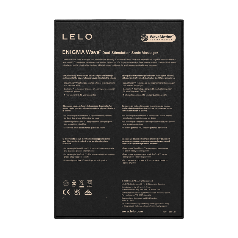 LELO - Enigma Wave - G-spot en Luchtdruk Vibrator - Zwart-Erotiekvoordeel.nl