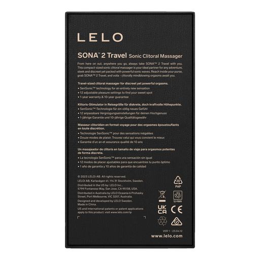 LELO - Sona 2 Travel - Luchtdruk Vibrator - Roze-Erotiekvoordeel.nl