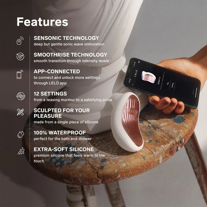 LELO - Sona 3 - Luchtdruk Vibrator - Crème-Erotiekvoordeel.nl