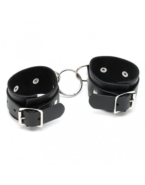 Leren Polsboeien Met Ring-Laced-up.nl