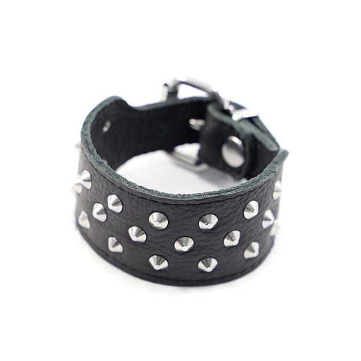 Kiotos - Leren armband Met Drie Rijen Studs-Laced-up.nl