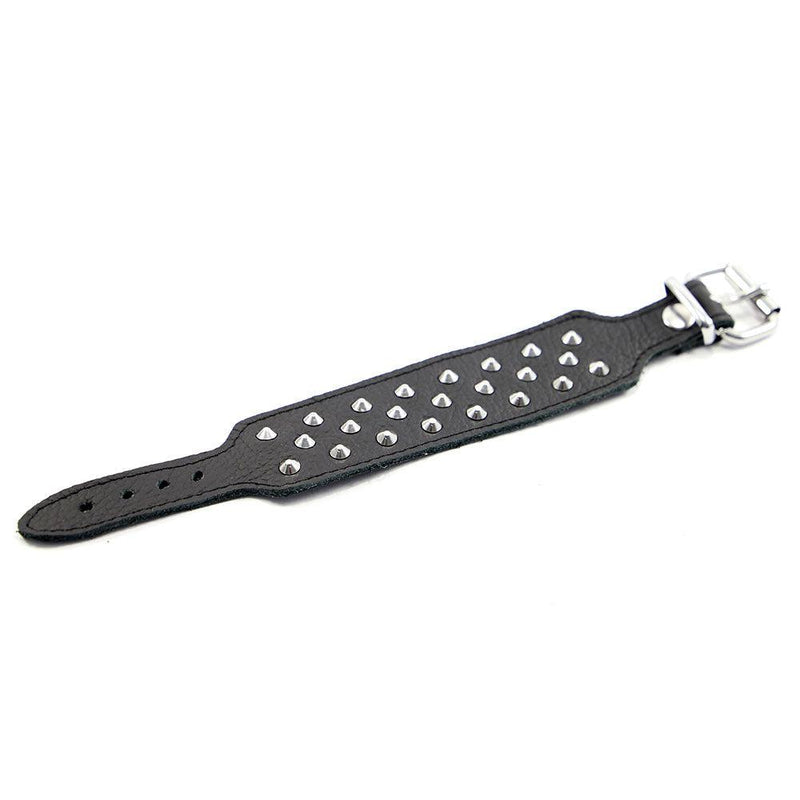 Kiotos - Leren armband Met Drie Rijen Studs-Laced-up.nl