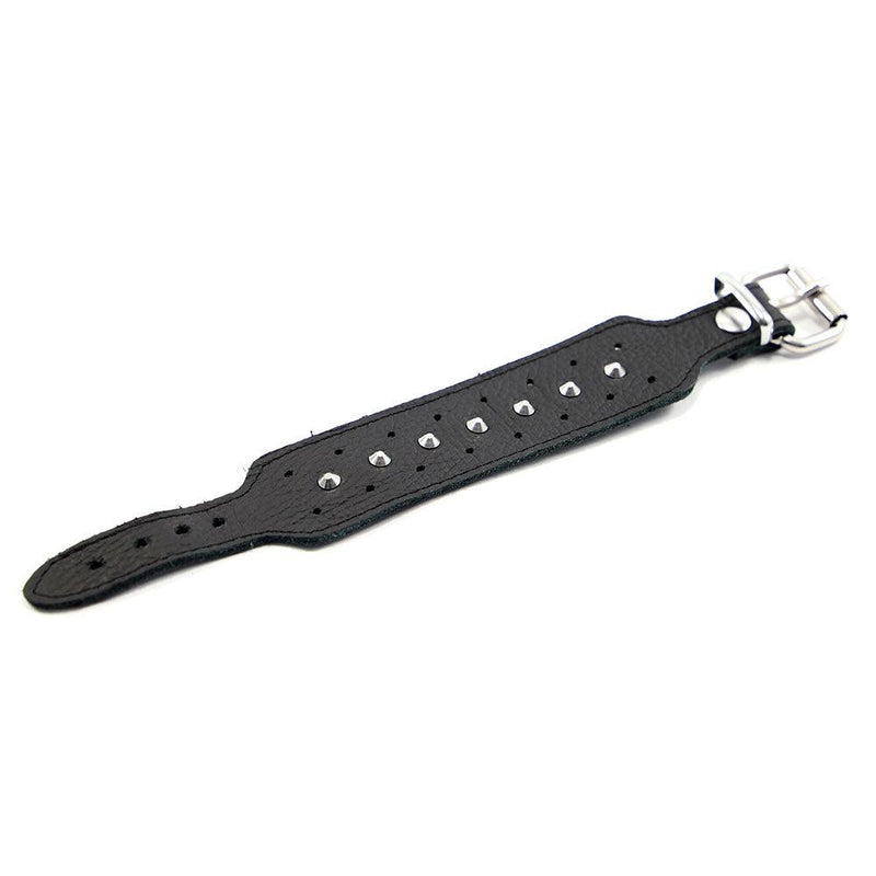 Kiotos - Leren armband Met Studs - Zwart-Laced-up.nl