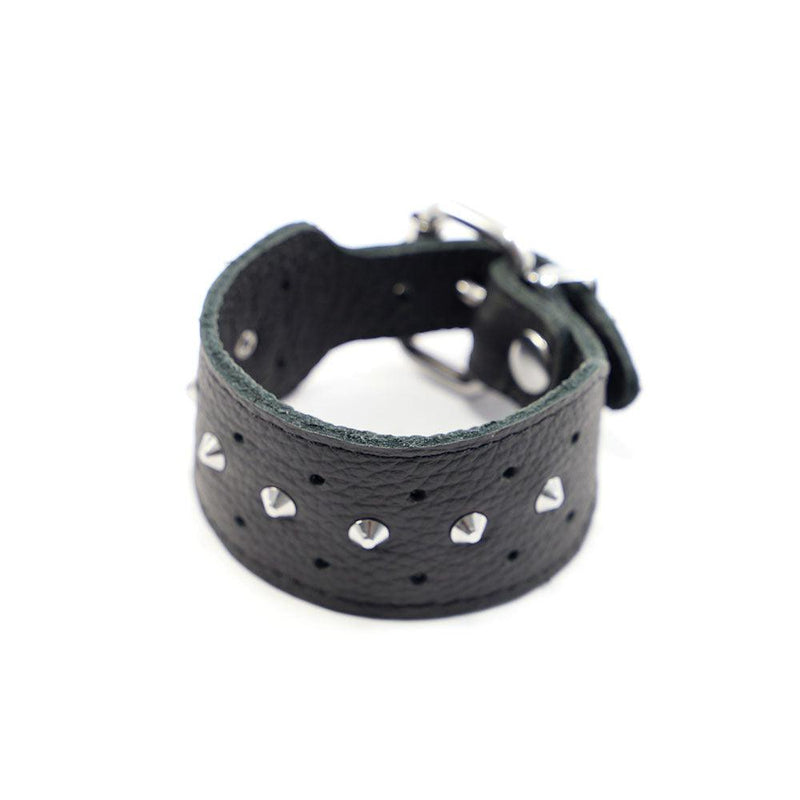 Kiotos - Leren armband Met Studs - Zwart-Laced-up.nl