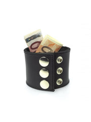 Leren polsband 5 cm Breed Met geldvak-Laced-up.nl