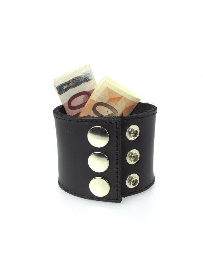 Leren polsband 5 cm Breed Met geldvak-Laced-up.nl