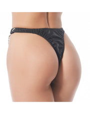 Leren Slip Met Kettingen - Verstelbaar Met Drukknopen-Laced-up.nl