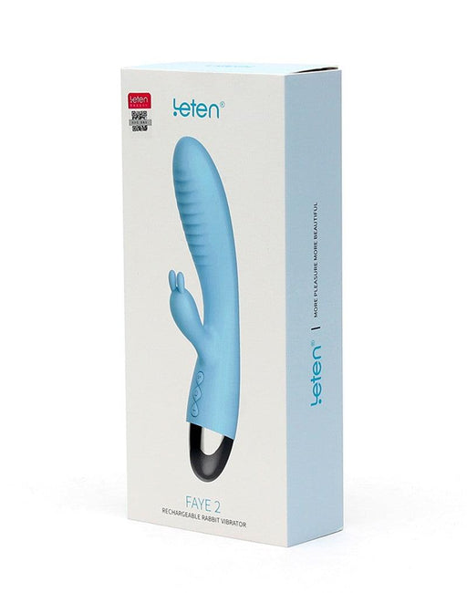 Leten - Faye 2 - Rabbit Vibrator - Lichtblauw-Erotiekvoordeel.nl