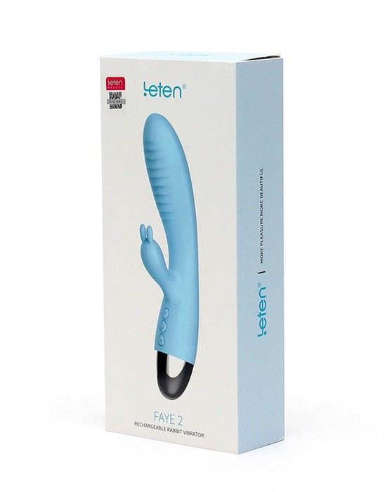 Leten - Faye 2 - Rabbit Vibrator - Lichtblauw-Laced-up.nl