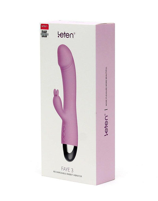 Leten - Faye 3 - Rabbit Vibrator - Siliconen - Roze-Laced-up.nl