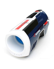 Leten - SM Future Pro Super Masturbator stotend, verwarmend, Met geluid, Met droogFunctie - Wit/Blauw-Laced-up.nl