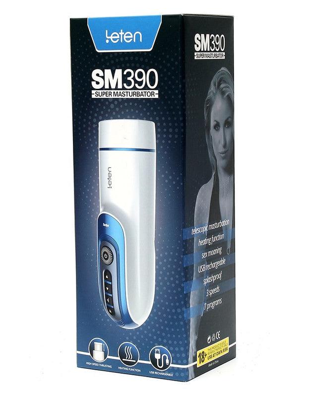 Leten - SM390 Super Masturbator - Telescopische trekbeweging - Verwarmend - Siliconen Sleeve-Laced-up.nl