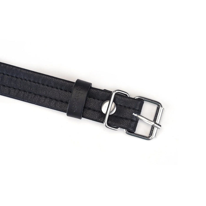 Liebe Seele - Black Bond - Bonded Leren Blinddoek met Zachte Voering - Eco-vriendelijk - Zwart-Laced-up.nl