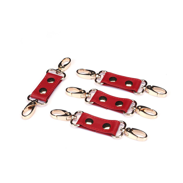 Liebe Seele - Bright Red - PU Lederen Hogtie - Vegan-Laced-up.nl