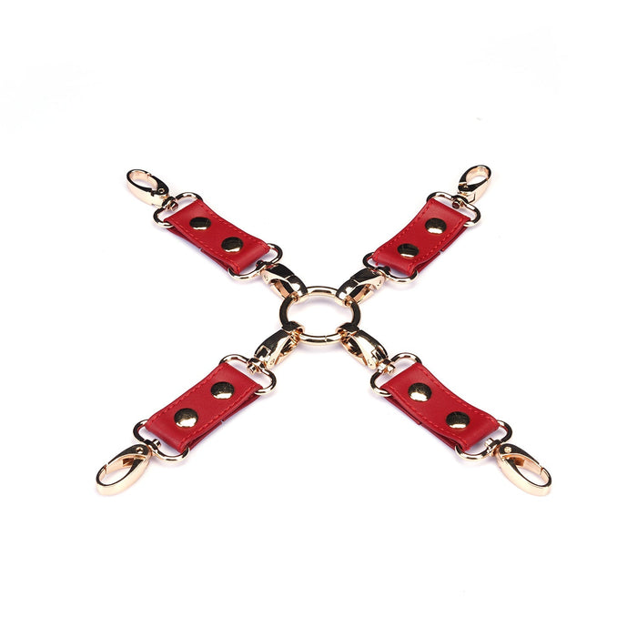 Liebe Seele - Bright Red - PU Lederen Hogtie - Vegan-Laced-up.nl