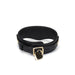 Liebe Seele - Dark Secret - Exclusieve Curved Collar Met Leiband En Gouden Hardware - Zwart/Goud-Laced-up.nl