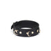 Liebe Seele - Dark Secret - Exclusieve Lederen Collar Met Leiband- Goud Metalen Hardware - Zwart/Goud-Laced-up.nl