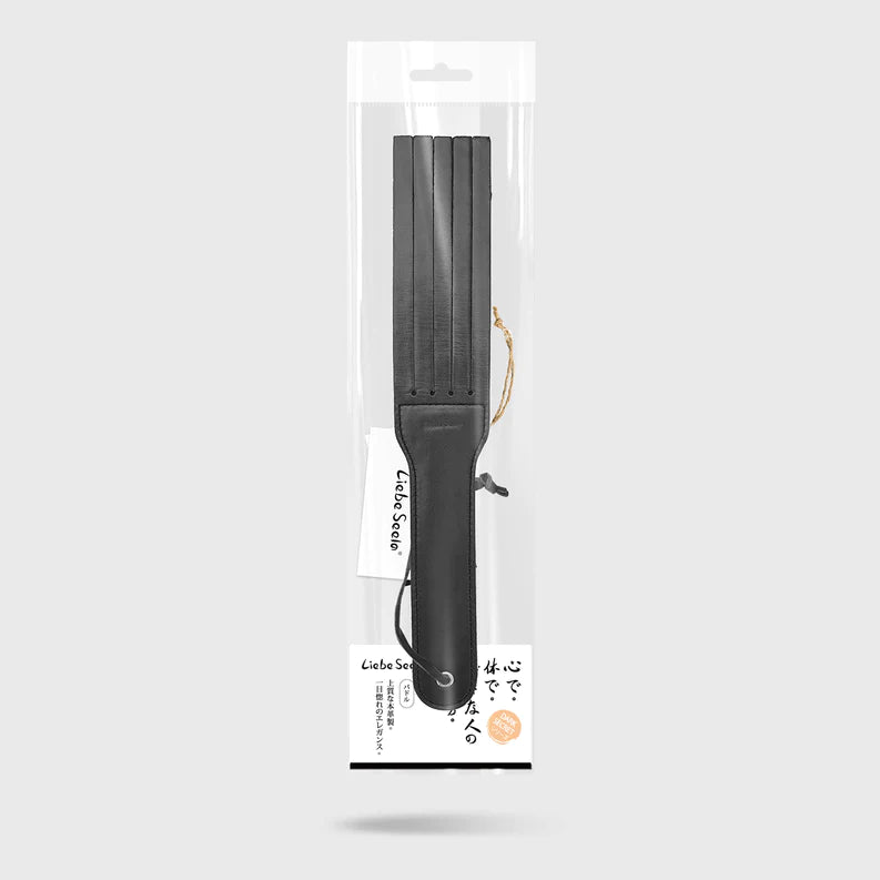 Liebe Seele - Dark Secret Exclusive Leather Spanking Belt - Double Paddle - Black-Laced-up.nl