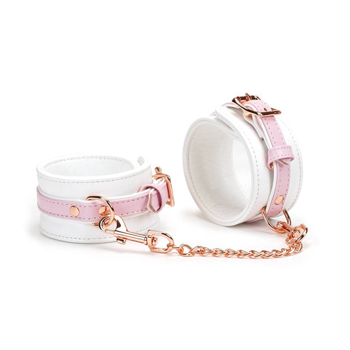 Liebe Seele - Fairy - Leren Enkelboeien - Rosé-Gouden Hardware - Roze/Wit-Erotiekvoordeel.nl