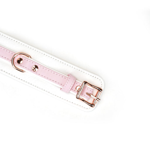Liebe Seele - Fairy - Leren Enkelboeien - Rosé-Gouden Hardware - Roze/Wit-Laced-up.nl