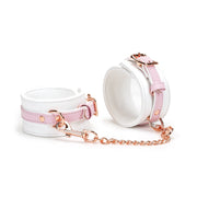 Liebe Seele - Fairy - Leren Enkelboeien - Rosé-Gouden Hardware - Roze/Wit-Laced-up.nl