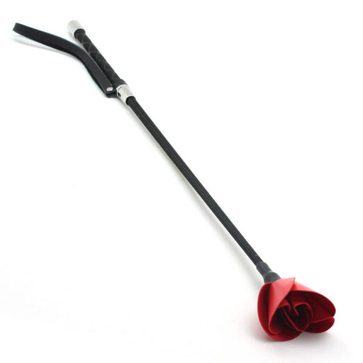 Liebe Seele - Flower Rhythm - Riding Crop - Paardrijzweepje Leer - Met Rode Roos-Laced-up.nl