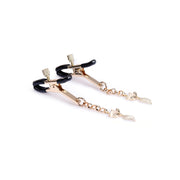 Liebe Seele - Pinces à seins de luxe avec pendentifs en strass en forme de renard - Or-Laced-up.nl