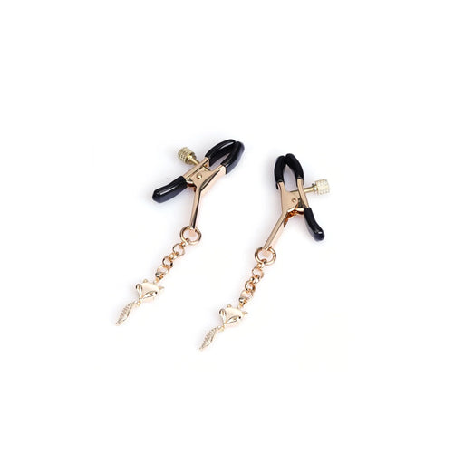 Liebe Seele - Luxe Tepelklemmen met Strass Vosje Hangers - Goud-Erotiekvoordeel.nl
