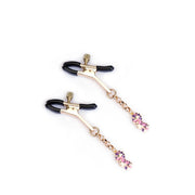 Liebe Seele - Pinces à seins de luxe avec pendentifs en forme d'hippocampe - Rose/Or - Laced-up.nl