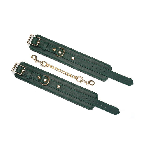 Liebe Seele - Mossy Green - Lederen polsboeien Met Gouden Ketting - exclusief En luxe ontwerp-Laced-up.nl