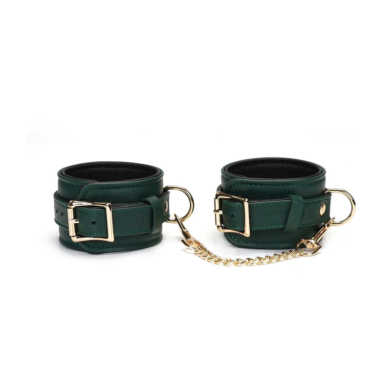 Liebe Seele - Mossy Green - Lederen polsboeien Met Gouden Ketting - exclusief En luxe ontwerp-Laced-up.nl