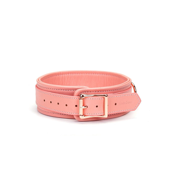 Liebe Seele - Pink Dream Leren Collar Met Leiband - Roze-Laced-up.nl