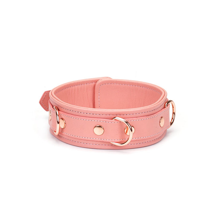 Liebe Seele - Pink Dream Leren Collar Met Leiband - Roze-Laced-up.nl