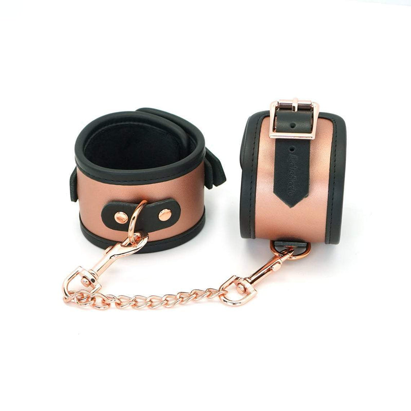 Liebe Seele - Rose Gold Memory - Exclusieve Lederen Enkelboeien - Ultrazachte Voering - Rosé Goud-Laced-up.nl