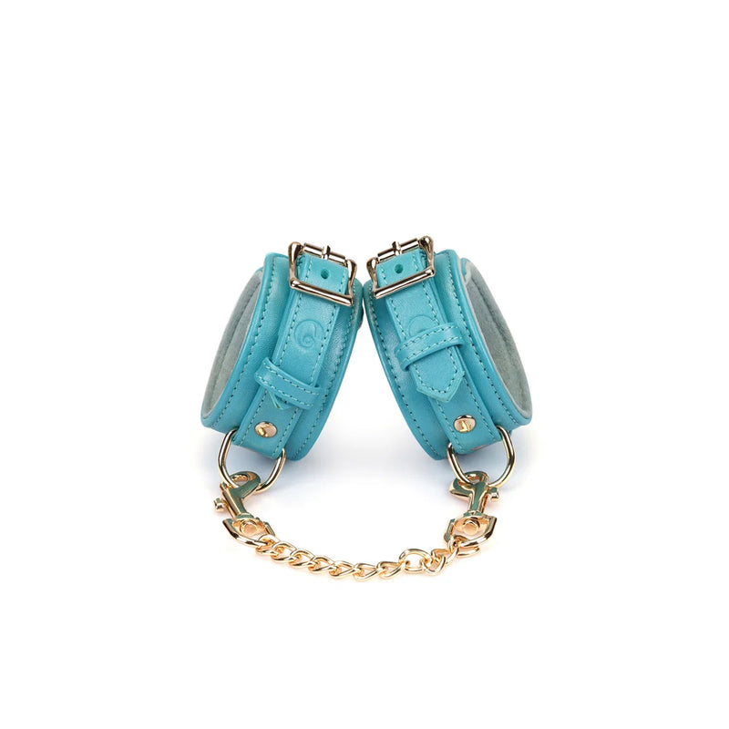 Liebe Seele - Siren's Cove Leather Wrist Cuffs – Turquoise-Laced-up.nl
