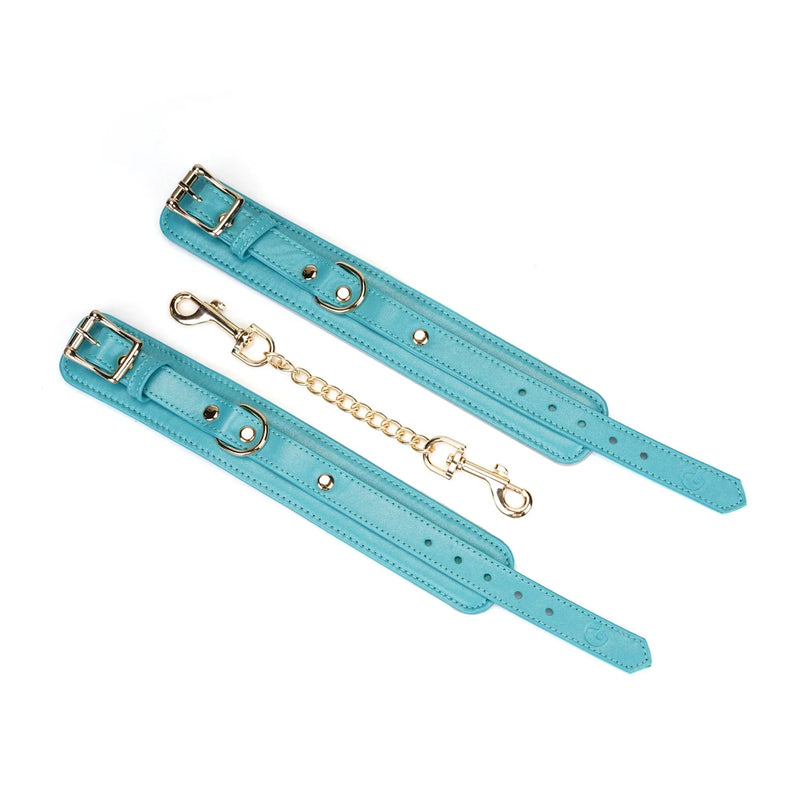 Liebe Seele - Siren's Cove Leather Wrist Cuffs – Turquoise-Laced-up.nl