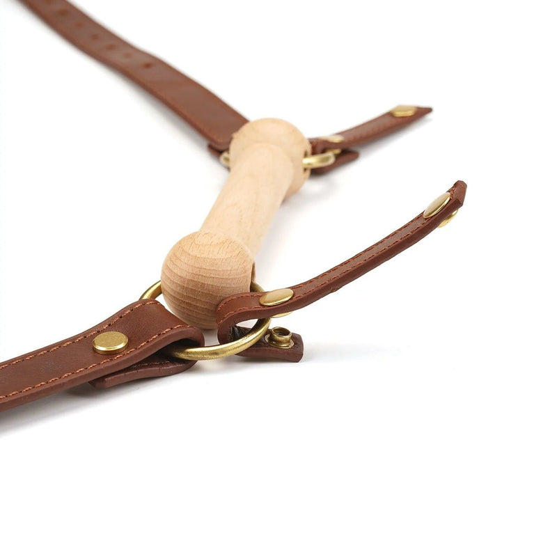 Liebe Seele - The Equestrian Leather Blinder And gag - Paardenhoofdtooi Met bit gag-Laced-up.nl